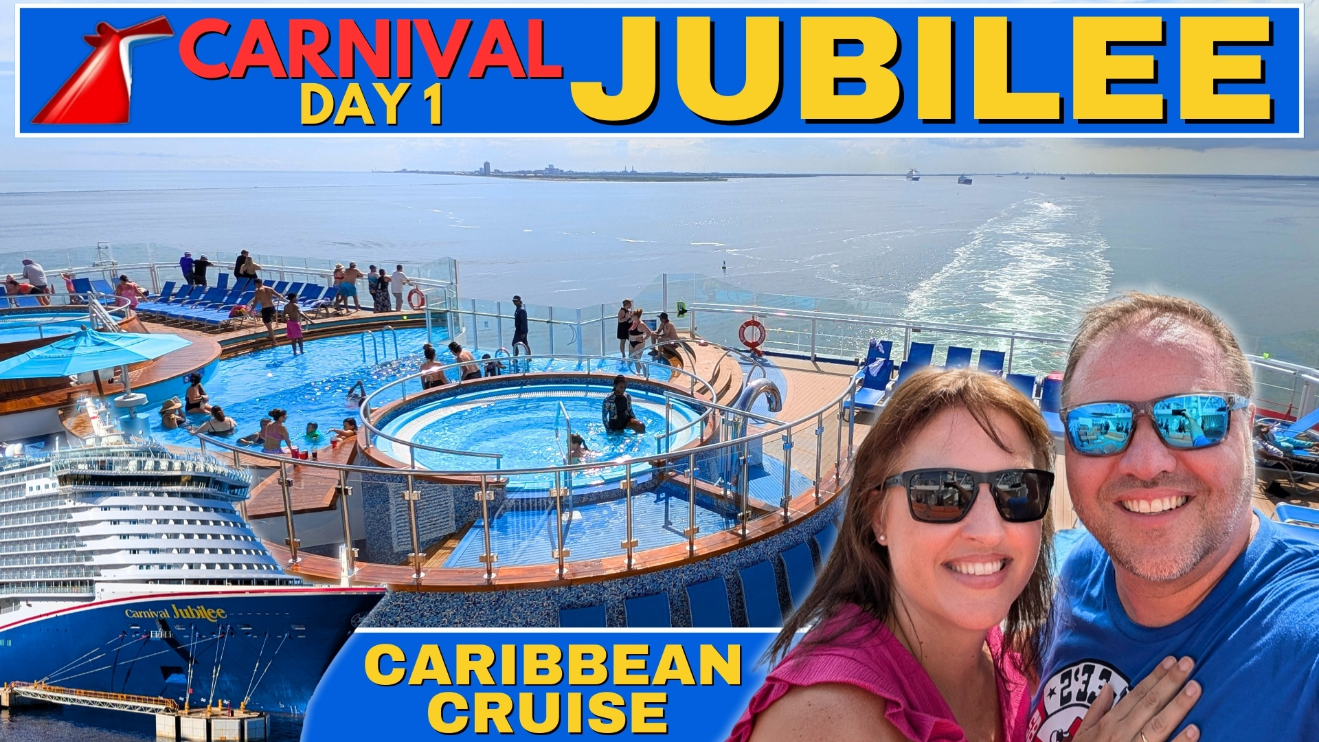 Carnival Jubilee Caribbean Cruise: Embarkation Day & Sail Away - Day 1 Vlog