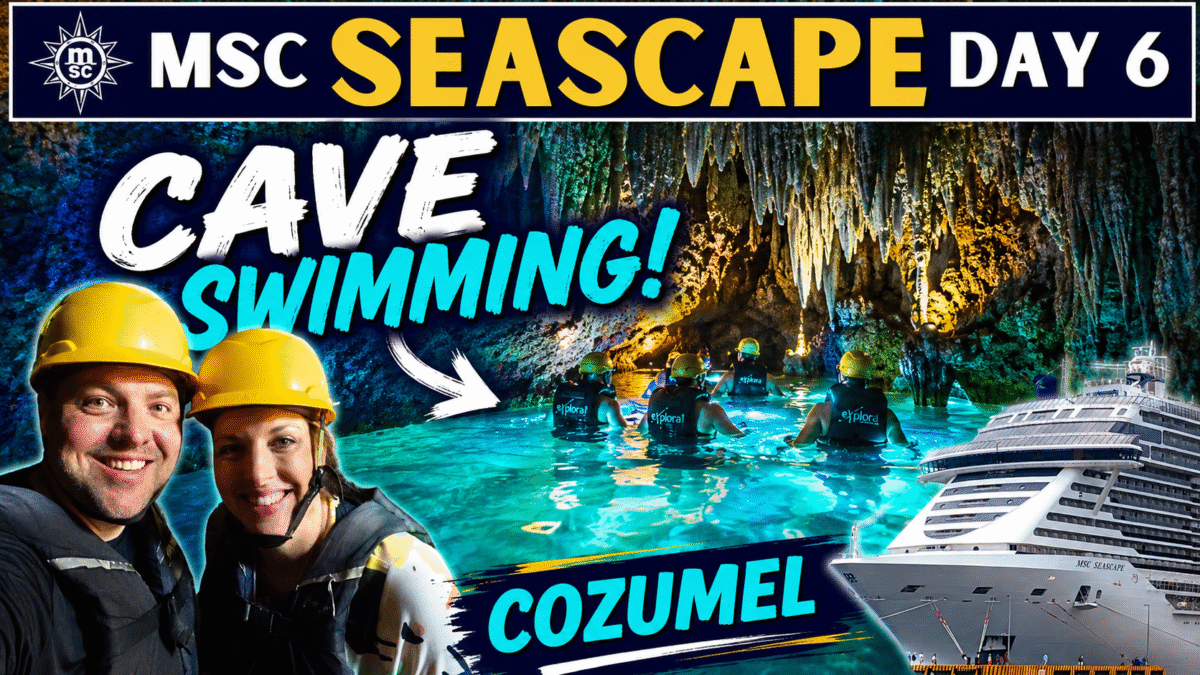 MSC Seascape Caribbean Cruise: Cozumel - Cenote Chaak Tun Cave Snorkel - Day 6 Vlog