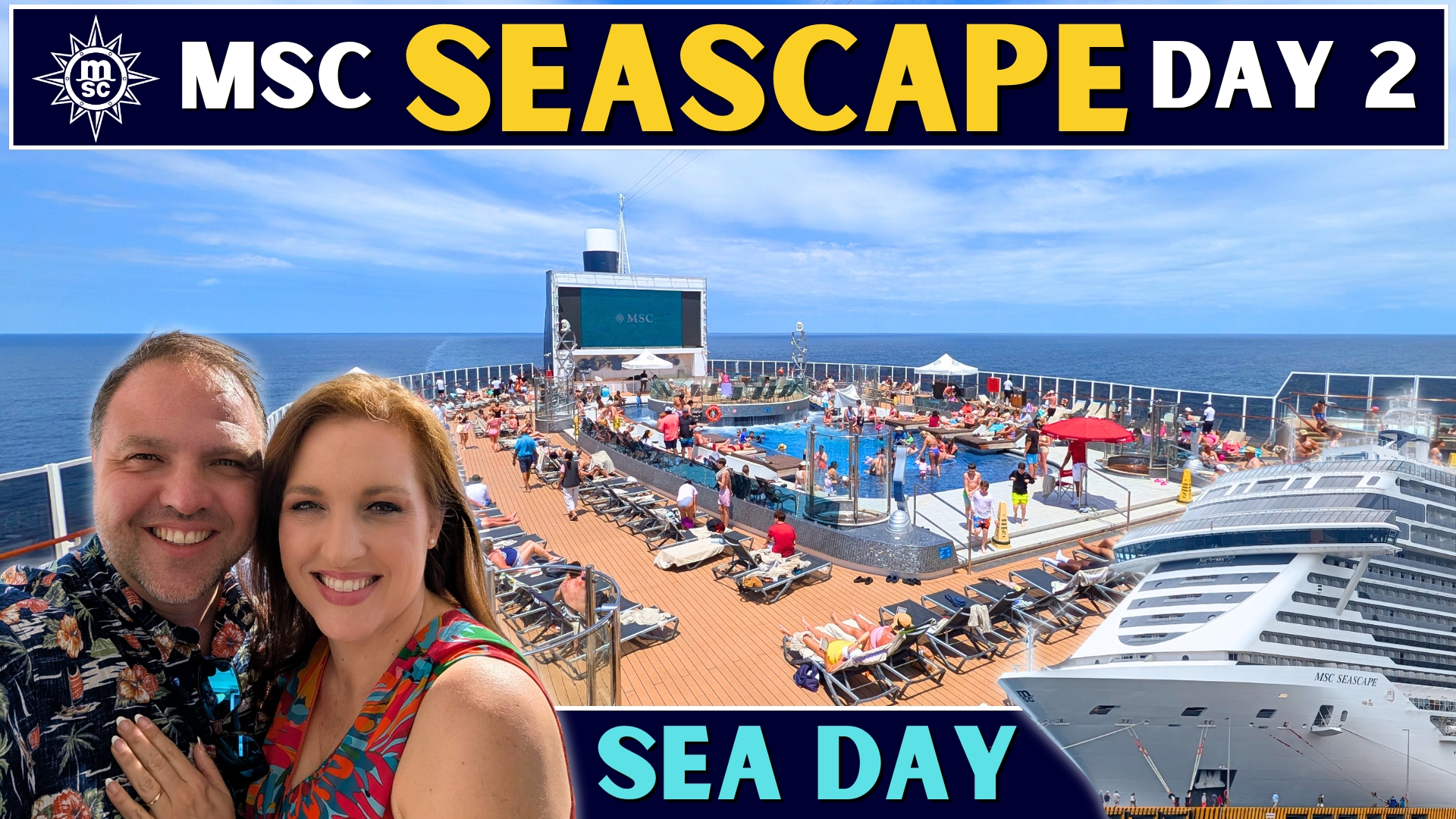 MSC Seascape Caribbean Cruise: Sea Day Fun & Tropical Night - Day 2 Vlog