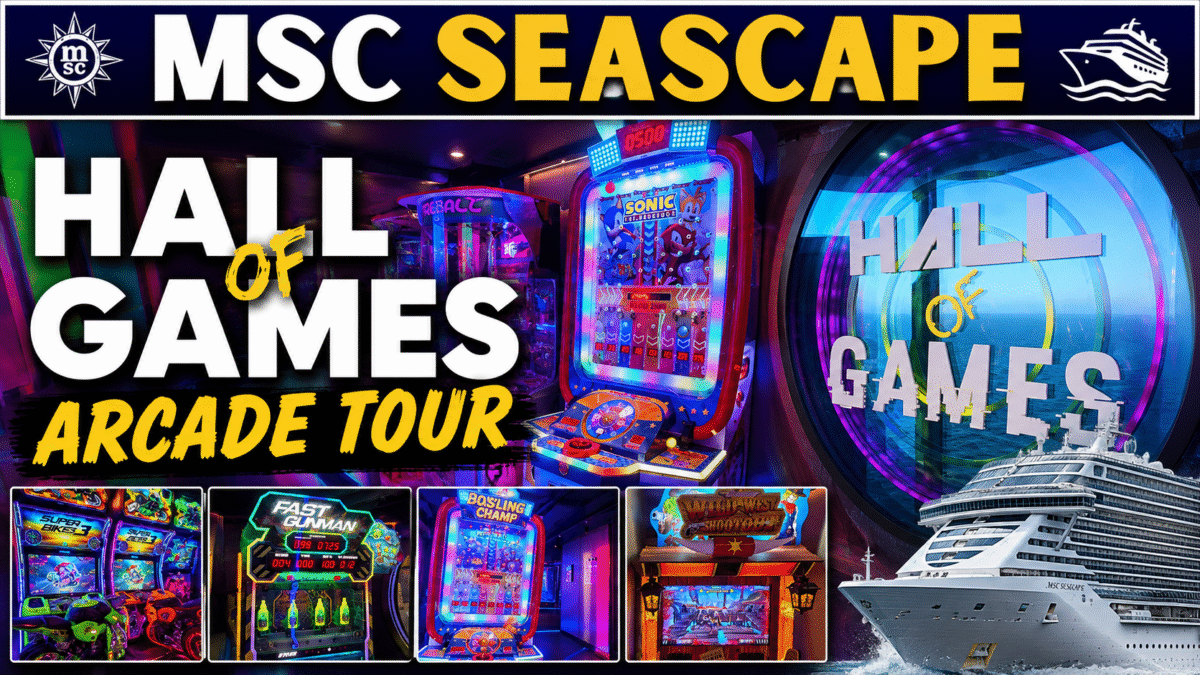 MSC Seascape Hall of Games Arcade Tour 🎮 F1 Simulators, VR & More