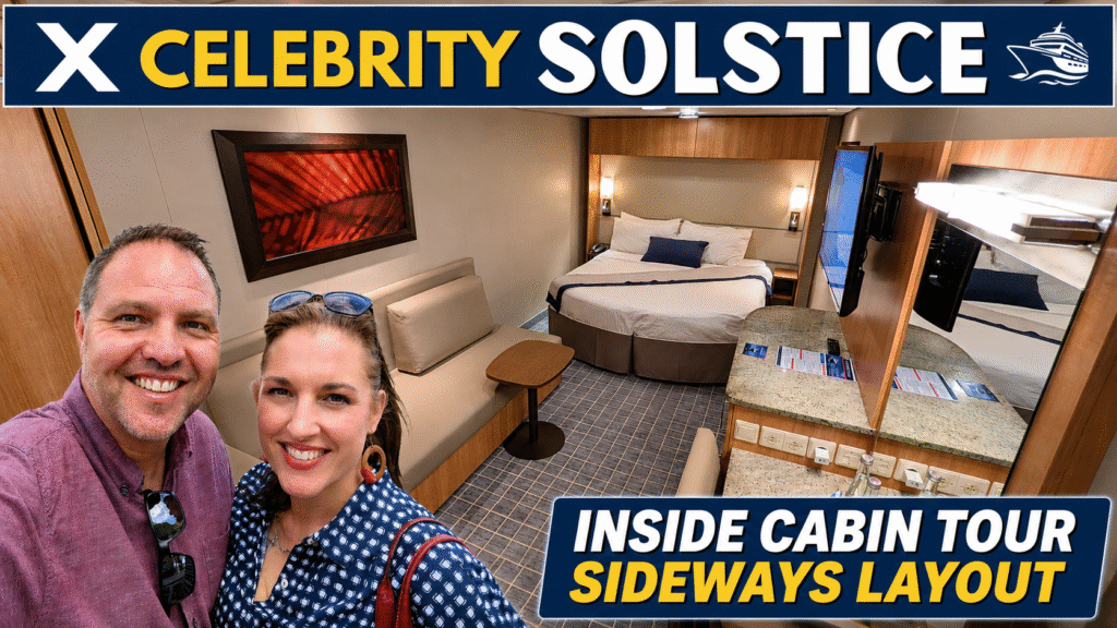 Celebrity Solstice Inside Cabin Tour | Sideways Stateroom 7160 ⭐ Newly Renovated!