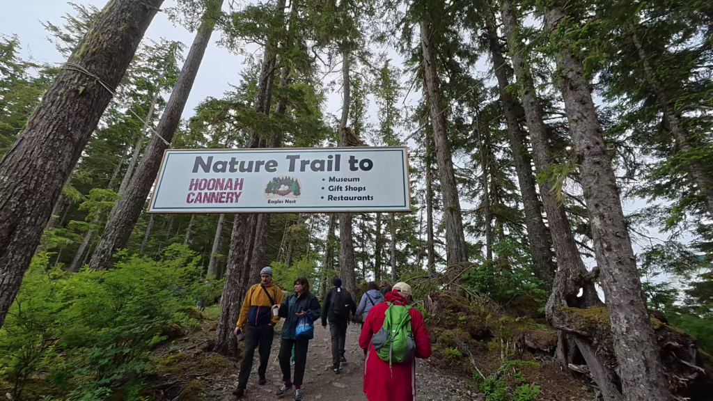 Nature Trail leading to the Hoonah Cannery at Icy Strait Point, Alaska