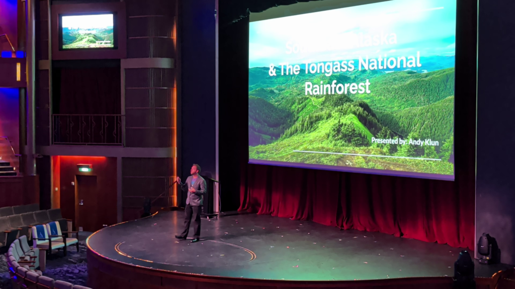 Presentation about Southeast Alaska and the Tongass National Rainforest aboard Celebrity Solstice