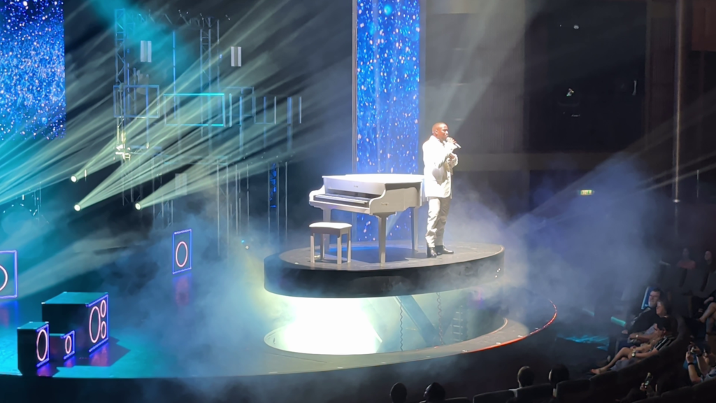 Rockumentary production show in the Solstice Theater aboard Celebrity Solstice