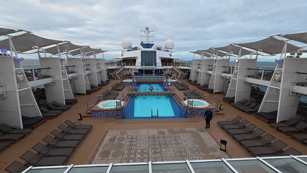 The Lido Pool area aboard the Celebrity Solstice.