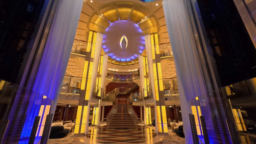 The Grand Foyer aboard the Celebrity Solstice.