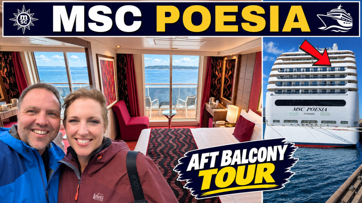 MSC Poesia Aft Balcony Cabin Tour: Stateroom 11250 on Deck 11