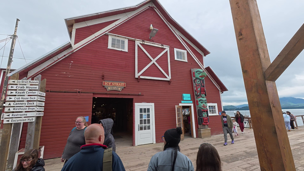 Icy Strait Museum and historic cannery building at Icy Strait Point, Alaska.