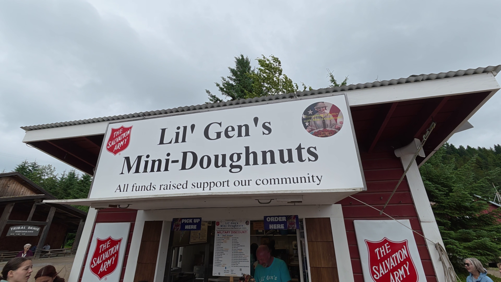 Lil’ Gen’s Mini-Doughnuts stand at Icy Strait Point, Alaska.